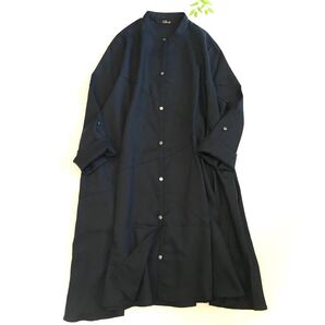 Squady スカディ チュニック ロングシャツ 黒 サイズ2 長袖 日本製