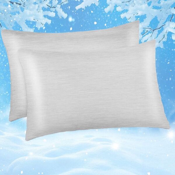 冷却枕カバー 接触冷感枕カバー ジッパー 2枚入り 50x70 cm 綿製Arc-Chill 枕カバー日本のQ-Max 0.43