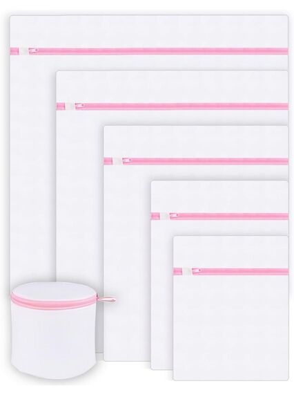洗濯ネット ランドリーネット 6枚セット(Φ17*18cm、60*60、60*50、50*40、40*30、30*25)細かい綱目