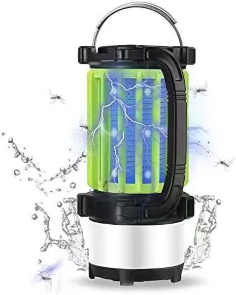 4in1 電撃殺虫器 捕虫器 殺虫灯 UV光源誘引式 殺虫機 誘虫灯 LEDランタン USB充電式 蚊取り 懐中電灯 薬剤不要