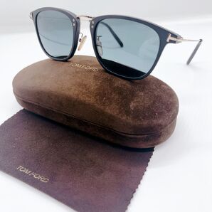 未使用級 トムフォード サングラス TOMFORD TF672 ウェリントン 朝倉未来 着用モデル ブルー ケース