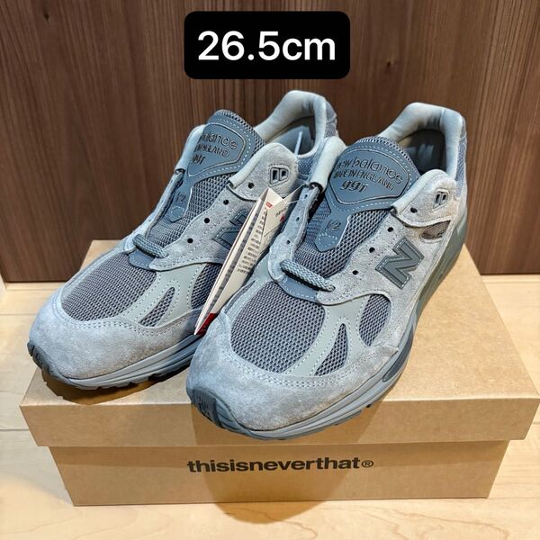 thisisneverthat × New Balance 991V2 “Grey” 26.5cm
