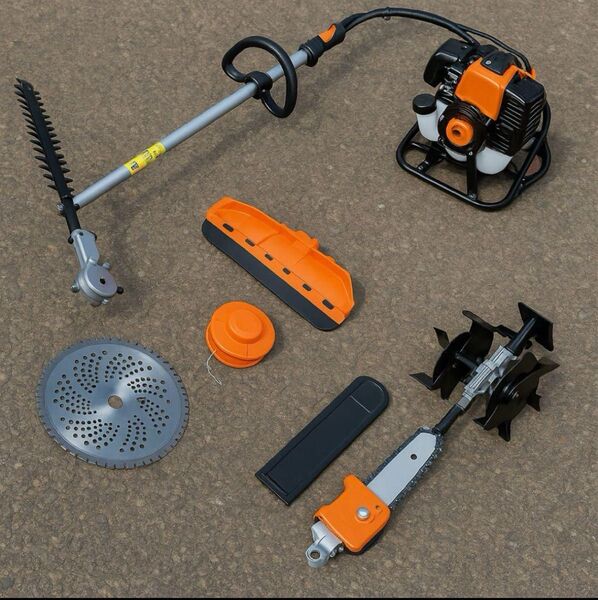 草刈機 背負式 52cc 大容量エンジン|ナイロン・バリカン・チップソーなど5点交換可!