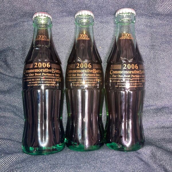 コカ・コーラ 2006 120周年記念ボトル 中身入り 3本セット 激レア