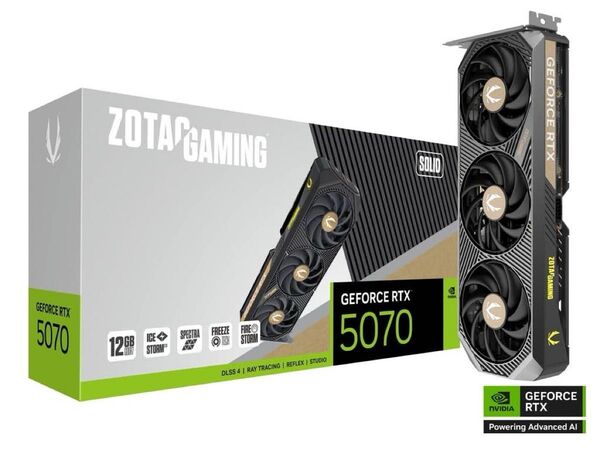 【未開封新品・納品書つき】ZOTAC GAMING GeForce RTX 5070 SOLID ZT-B50700D-10P