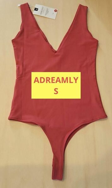 ADREAMLY ボディースーツ 赤 S レッド Sサイズ ボディスーツ