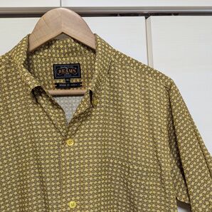 BEAMS PLUS 日本製 キュプラ半袖シャツ イエロー