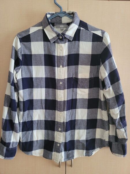 UNIQLO ユニクロ チェック柄 長袖シャツ M (1)