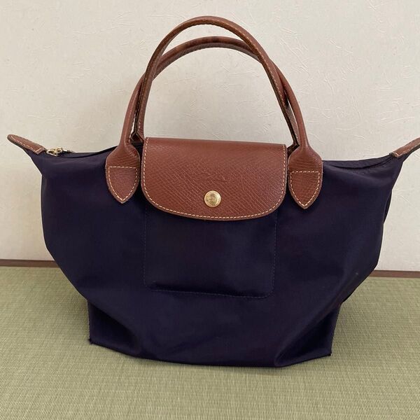 LONGCHAMP ハンドバッグ ナイロン レザー 折りたたみ