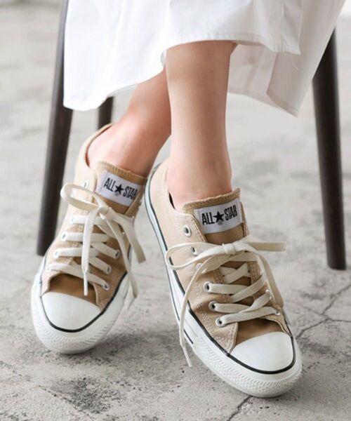 スニーカー 靴 メンズレディース ALL STAR COLORS OX オールスター カラーズ ローカット ベージュ