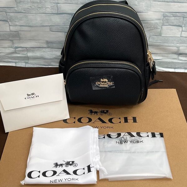 ★新品未使用★COACH コーチ バックパックミニリュックブラック