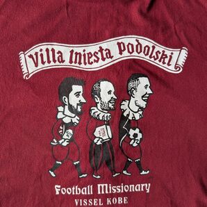 ヴィッセル神戸 Tシャツ イニエスタ ポドルスキ ビジャ XLサイズ えんじ色