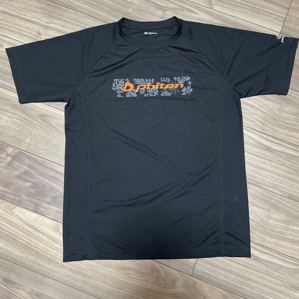 ファイテン 黒 ボタニカルTシャツ Oサイズ