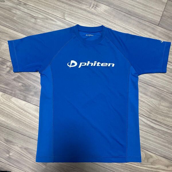 phiten ファイテン Tシャツ Mサイズ ブルー バレーボールウェア