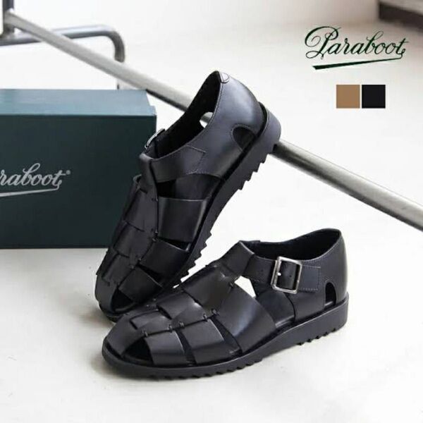 Paraboot ブラック グルカサンダル パシフィック