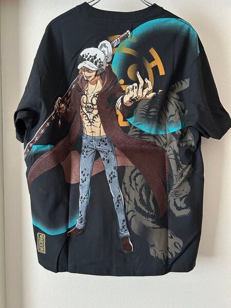絡繰魂 ONE PIECE トラファルガー・ロー 刺繍Tシャツ