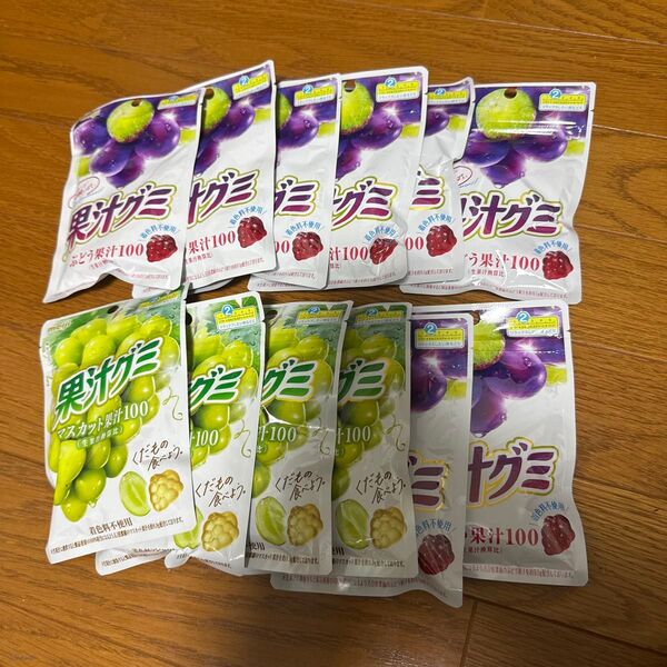 meiji 果汁グミ ぶどう マスカット 12袋 まとめ売り