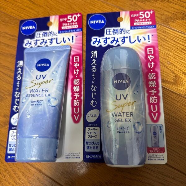 ニベアUV ウォータージェル スーパーウォーターエッセンス 日焼け止め2点セット
