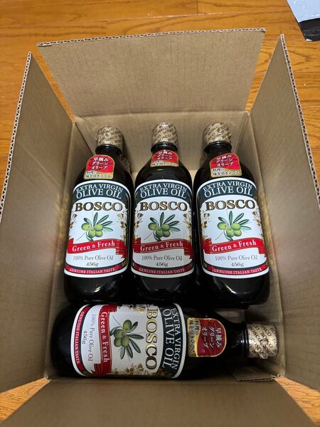 BOSCO エキストラバージンオリーブオイル 456g 8本セット