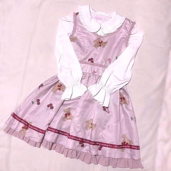 Ank Rouge CherryTeddy チェリー×くま ジャンスカ