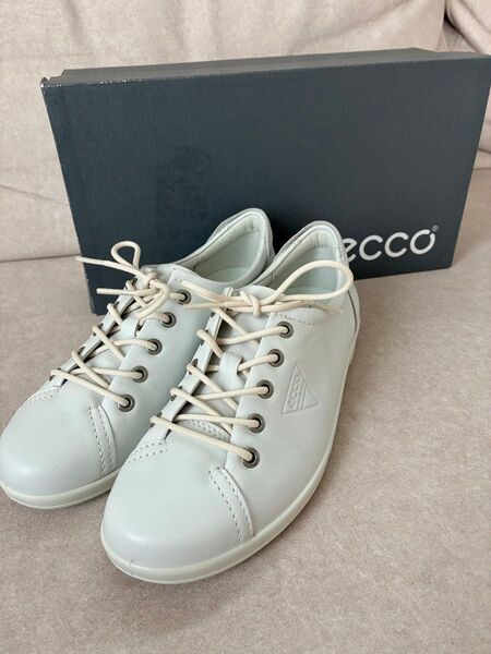 ECCO レディース ダービー レースアップスニーカー ホワイト 22.5cm