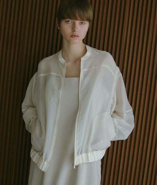 新品 2025SS MANOF SHEER VOLUME SLEEVE BLOUSON シアーブルゾン
