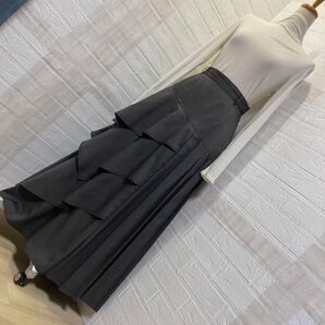 PAGEBOY 変形マキシ丈スカート フリーサイズ こげ茶 オールシーズンOK