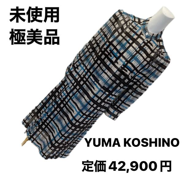 未使用極美品 定価39,000円+税 キャミワンピース付き チェックワンピースM