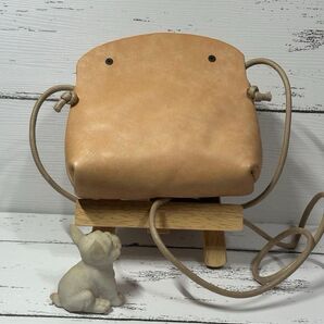 ミニショルダーバック手縫い本革ハンドメイド