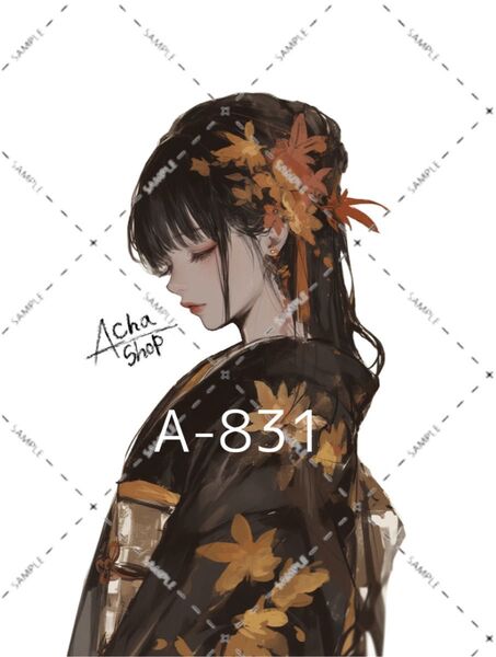 A-831〜A-850 女の子 男の子 ステッカー sticker 素材 コラージュ collage シール achashop