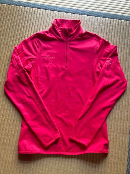 MAMMUT 長袖ハーフジップシャツ ピンク レディース 日本サイズM