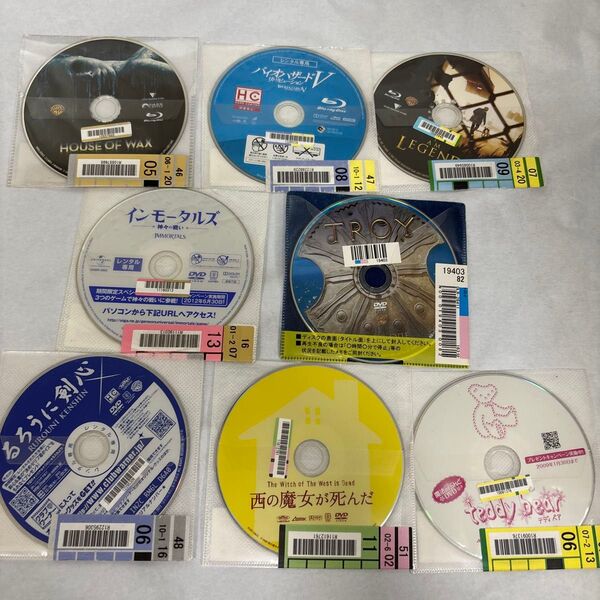 レンタル落ち ブルーレイ DVD まとめ売り ディスクのみ8枚セット