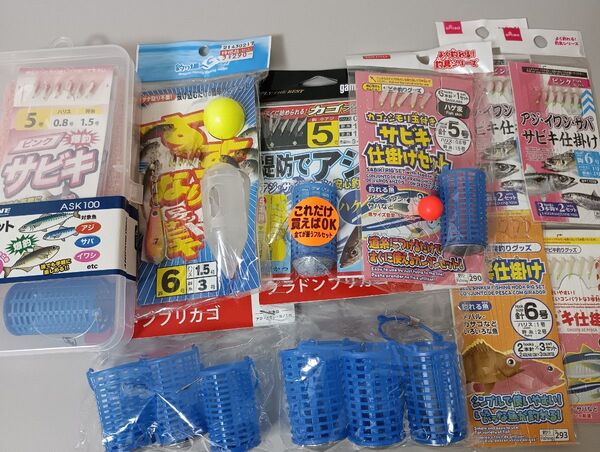 サビキ仕掛セット 10個 仕掛け ロケットカゴ プラドンブリ等