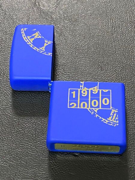 特価品 zippo ブルー ダイヤリー 外側ケース アウター 前面加工 希少モデル 2016年製