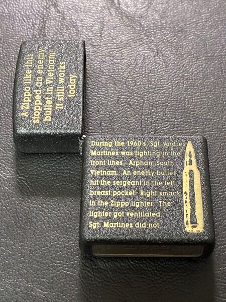 特価品 zippo 銃弾 ブラック クラックル 外側ケース アウター 特殊加工 希少モデル 2015年製