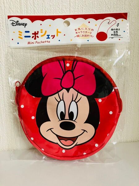 ミニーマウス ミニポシェット コインケース ポーチ 財布 小銭入れ バッグ ポシェット ミニー ディズニー 新品未使用 匿名配送