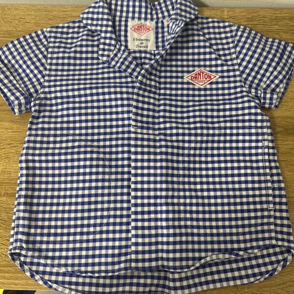 DANTON キッズ S シャツ 半袖 チェック