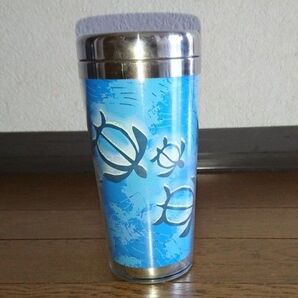 ハワイで購入 タンブラー 水色 亀柄
