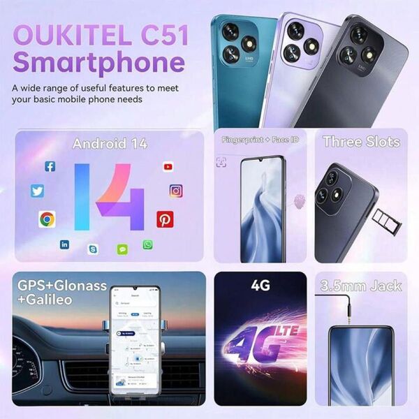 未開封OUKITEL C51 16GB RAM128GB ブラック SIMフリー