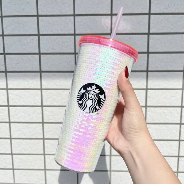 6/8まで!《新品未使用》スターバックス SAKURA2024 コールドタンブラー スパンコール 651ml スタバ 限定 さくら