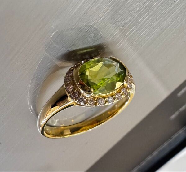 K18 指輪 ペリドットリング アクセサリー ring ゴールド