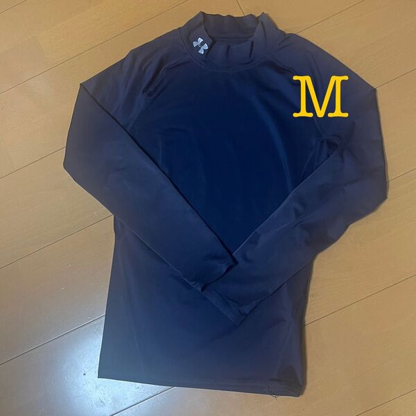 Under Armour アンダーアーマー アンダーシャツ インナーシャツ 長袖 ハイネック ネイビー M 野球 サッカー