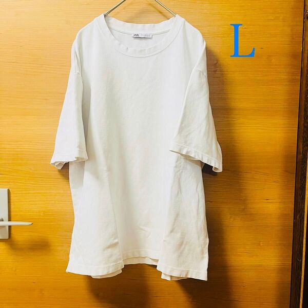 ZARA ザラ Tシャツ メンズ L ホワイト