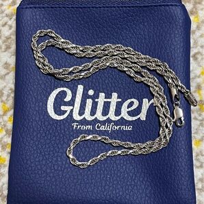 Glitter s925 Diamond cut rope chain 【3mm 50cm SILVER】