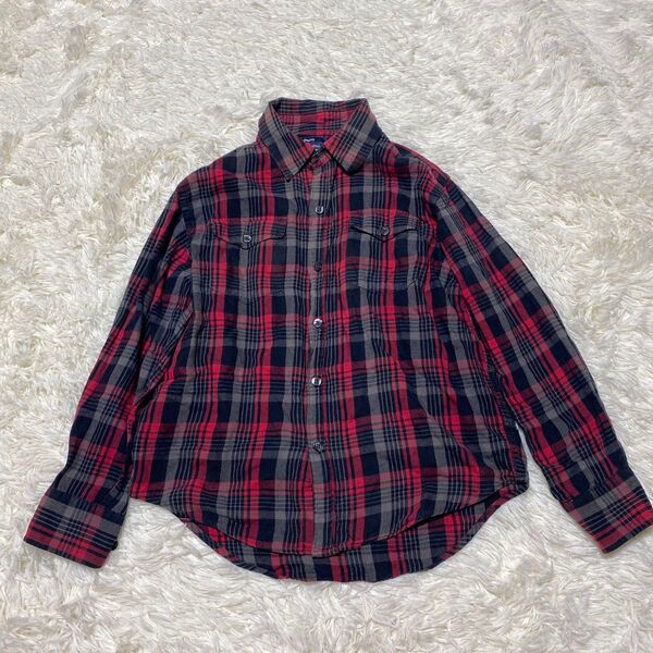 Gap Kids ポロシャツ 長袖 チェック柄 チェックシャツ 130