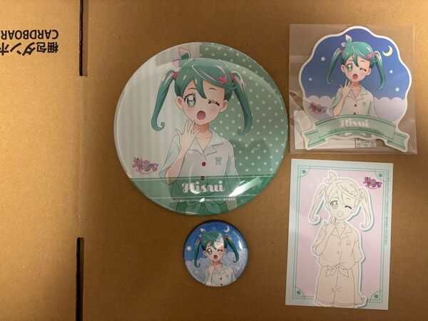 魔法使いプリキュア ヒスイ 缶バッチ ステッカー ポストカード