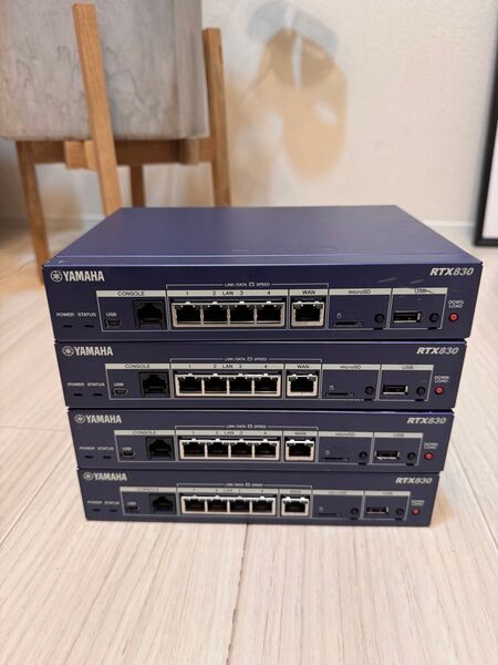 YAMAHA RTX830 ギガVPNルーター4台セット