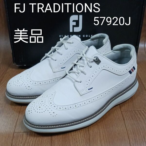 【美品】FOOTJOY MEN'S TRADITIONS 57920J フットジョイ トラディションズ ソフトスパイクシューズ