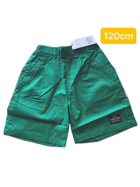 新品☆b・ROOM ビッグポケット4分丈パンツ 120cm キッズ パンツ グリーン ハーフパンツ