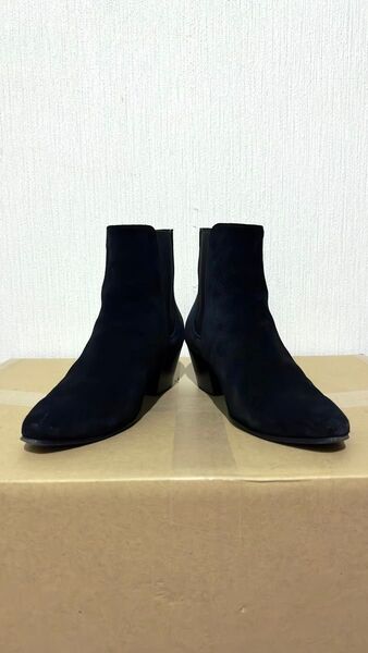 セリーヌ CELINE スエードジャクノ 6cmヒールブーツ 黒 40 エディ着
